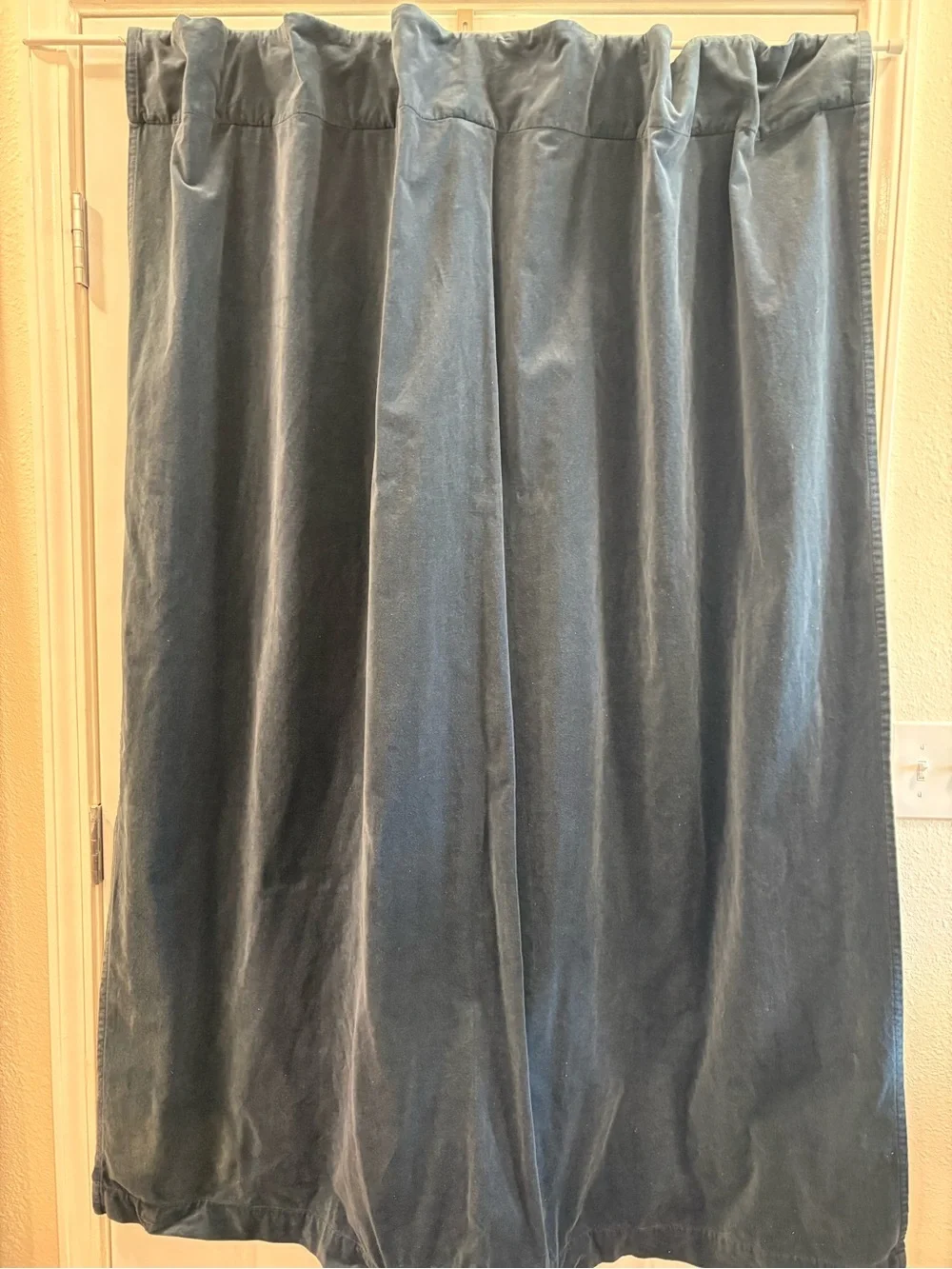 West Elm blue curtain set